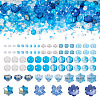 Transparent Spray Paint & Baking Paint Crackle Glass Beads GLAA-TA0003-45-1