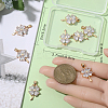 8Pcs Brass Cubic Zirconia Pendants KK-BBC0008-36-3