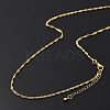 Brass Singapore Chains Necklaces for Women NJEW-D302-34G-3