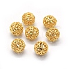 Hollow Brass Beads KK-L184-79G-1