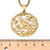 201 Stainless Steel Hollow Hummingbird Pendant Box Chain Necklaces for Women Men NJEW-M086-05G-3