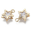 Brass Micro Cubic Zirconia Charms KK-N235-034A-2