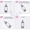 4 Sets 4 Style Wishing Bottle Glass Pendants GLAA-CA0001-50-7