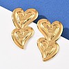 304 Stainless Steel Heart Stud Earrings EJEW-I320-24G-05-1