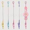 4Pcs 4 Colors Alloy Bracelet Tool Jewelry Helper Beadable Alligator Clip AJEW-SP0001-71A-7