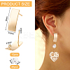 BENECREAT 12Pcs Brass Stud Earring Findings KK-BC0011-36-2