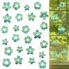 2PCS 2 Styles PVC Stickers Dazzling Color Window Stickers 3D Laser Flower Electrostatic Glass Window Stickers JX826A-1