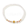 Round Cat Eye & Glass Beaded Stretch Bracelets XO2453-5