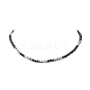 Glass & Non-magnetic Synthetic Hematite Bead Necklaces NJEW-JN04287-5