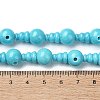 Natural White Jade 3-Hole Guru Bead Strands G-K149-45-4