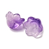 10Pcs Gradient Color Transparent Glass Bead Caps PW-WG464DA-08-2