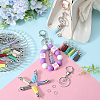 DIY Faux Suede Tasse Keychain Making Kits DIY-SP0002-43P-3