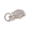 Brass Micro Pave Cubic Zirconia Charms ZIRC-F132-30P-3