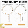 1 Set Natural Lapis Lazuli Beads Bracelet & Dapped Chains Bracelet Set for Women BJEW-LP0004-06A-2