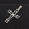 Tarnish Resistant 201 Stainless Steel Cross Pendants STAS-I032-015-1