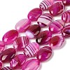 Natural Striped Agate/Banded Agate Beads Strands G-Q182-01-2