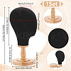 Head Shaped Wood Covered with Cloth Hat Display Racks AJEW-WH0816-101-3
