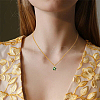 10Pcs Brass Clear Cubic Zirconia Pendants ZIRC-HS0001-19-6