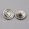 1-Hole Alloy Shank Buttons BUTT-WH0020-22B-1