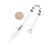 Teardrop Glass Cork Bottle Pointed Dowsing Pendulums HJEW-JM04492-3