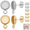 48Pcs 2 Styles Stainless Steel Stud Earring Findings STAS-BBC0010-23C-1