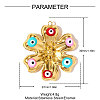 304 Stainless Steel Enamel Pendants STAS-OY010-53G-2