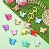 21Pcs 21 Colors Butterfly Food Grade Eco-Friendly Silicone Focal Beads SIL-CJ0002-29-6