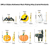 30Pcs 6 Styles Halloween Rack Plating Alloy Enamel Pendants PALLOY-CJ0002-32-2