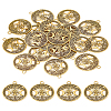 20Pcs Tibetan Style Hollow Alloy Pendants FIND-LP0001-93AG-1