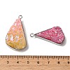 Eletroplated Natural Druzy Agate Pendants G-C143-02-3