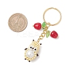 Glass Hamster Keychains KEYC-MZ00055-02-3