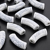 Opaque Crackle Acrylic Beads MACR-S372-001N-010-1