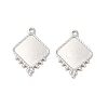 Non-Tarnish 304 Stainless Steel Pendant Cabochon Settings STAS-L268-042P-2