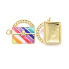 Rack Plating Brass Enamel Pendants X-KK-I689-12G-2