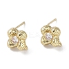 Brass with Cubic Zirconia Stud Earring Findings LS-KK-B087-11G-1