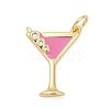 Brass Pave Cubic Zirconia 
Pendants KK-U062-55G-04-1