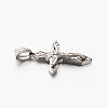 Tarnish Resistant Easter Theme Womens Men's 201 Stainless Steel Crucifix Cross Pendants STAS-F010-46P-2