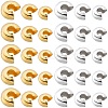600Pcs 6 Styles Brass Crimp Beads Covers KK-SP0001-92-1