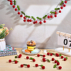 3 Bags Wool Pompom Cherry Hanging Banner DIY-CP0013-53-4
