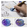 Brass Wax Seal Stamp AJEW-CP0002-04-D018-7
