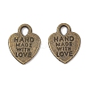 Tibetan Style Alloy Heart Charms LS-X-TIBEP-Q035-07AB-NR-1