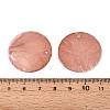 Spray Painted Natural Capiz Shell Disc Links Connector Charms SSHEL-T017-32E-3