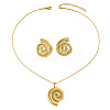 Vortex Brass Stud Earrings & Pendant Necklaces Sets for Women FS-WGCDAA8-01-3