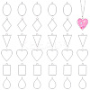 36Pcs 6 Styles Alloy Open Back Bezel Pendants FIND-UN0003-24-1