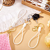10Pcs 2 Colors Eco-Friendly Korean Waxed Polyester Cord Keychains KEYC-TA00035-7