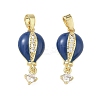 Brass Micro Pave Cubic Zirconia Enamel Pendants KK-L256-18G-1