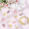 40Pcs 4 Colors UV Plating Luminous Acrylic Beads OACR-PA0001-42-4
