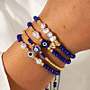 4Pcs Adjustable Evil Eye Glass Braided Bead Bracelet Sets for Women ZW1974-5-2