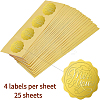 Plastic Self Adhesive Gold Foil Embossed Stickers DIY-WH0211-179-3