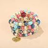 Boho Style Wood Beaded Stretch Bracelet Sets for Women WGE3C3B-22-1
